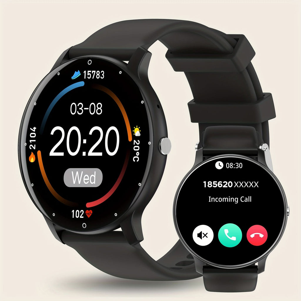 1.52"HD Round Screen Sport Smart Watch for Men and Women (Black)