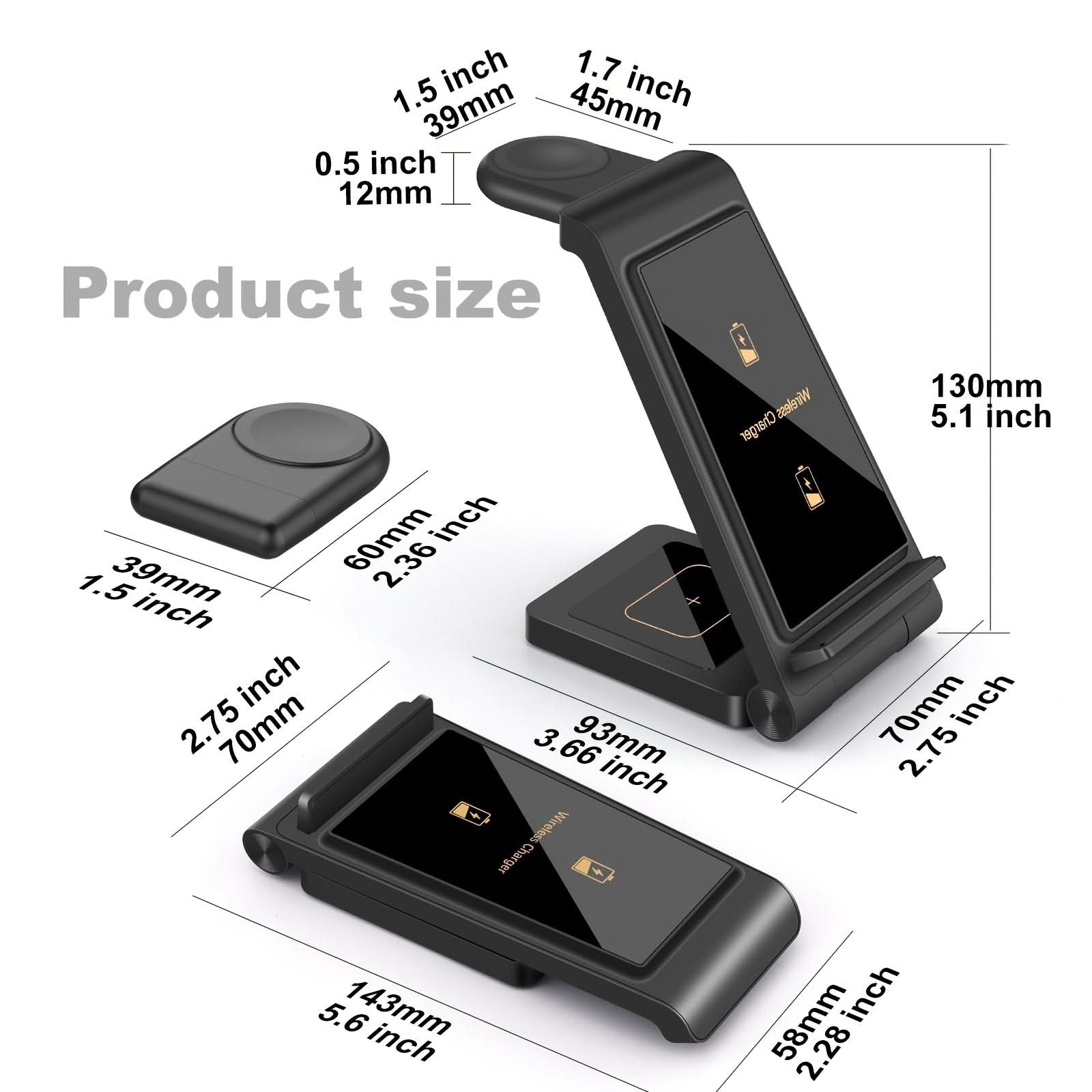 3-in-1 Fast Wireless Charger Stand for Samsung Galaxy