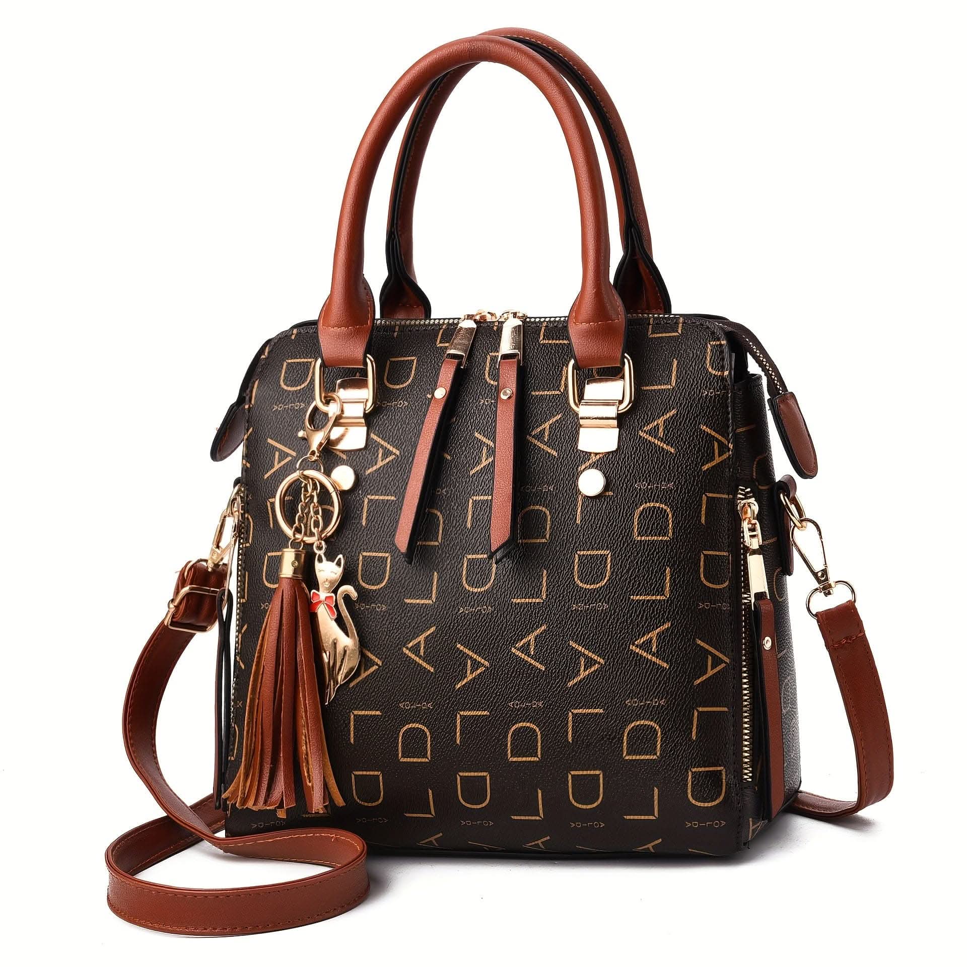Fashion Top Handle Satchel Bag – Trendy Crossbody, Casual Handbag