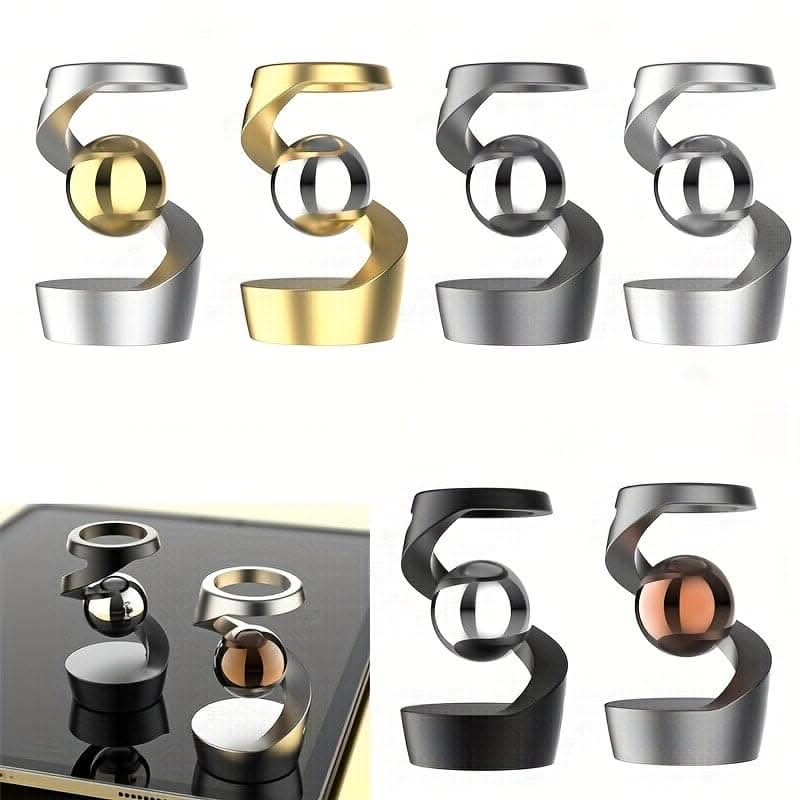 Metal Kinetic Desk Sculpture – Rotating Balance Art for Office & Home Decor