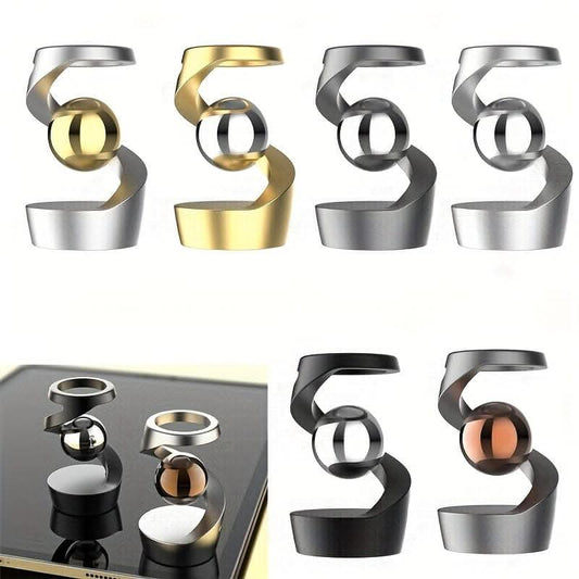 Metal Kinetic Desk Sculpture – Rotating Balance Art for Office & Home Decor