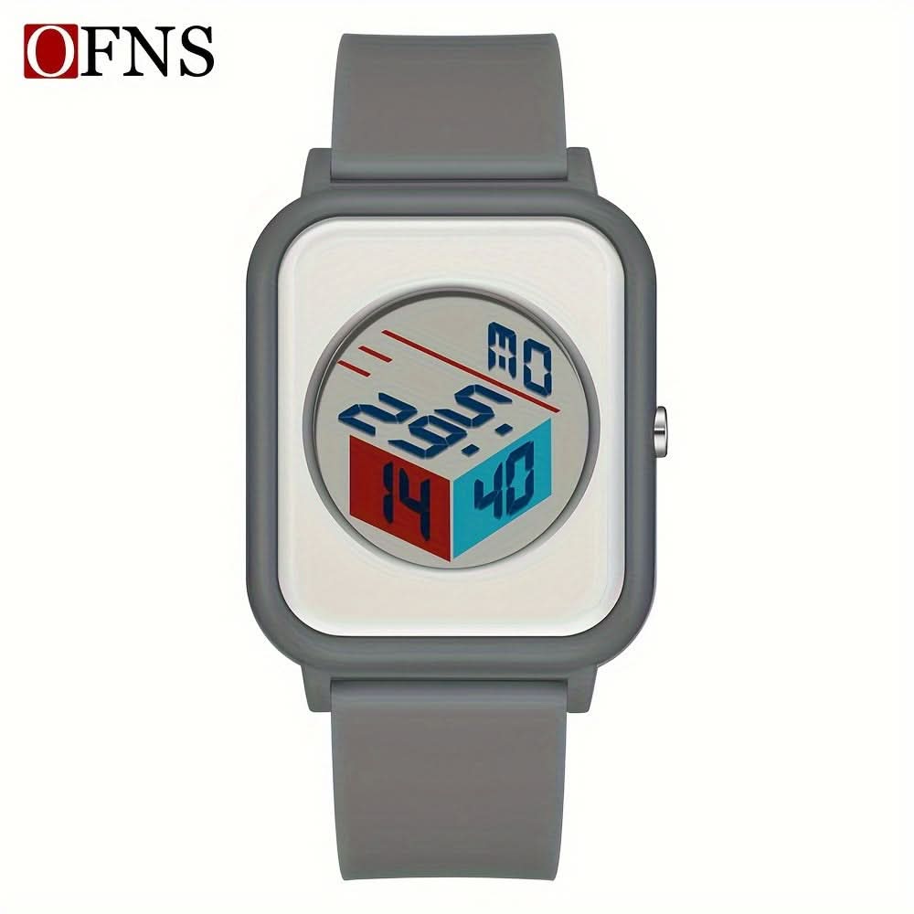 Men's Square Electronic Watch - Waterproof, Night Light