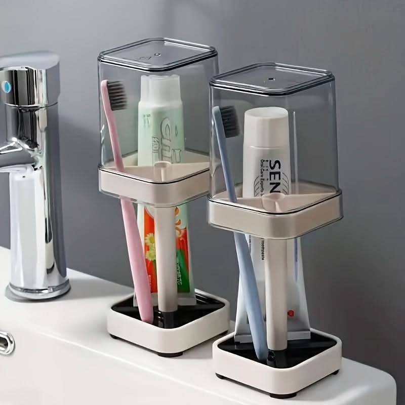 Dustproof Toothbrush and Toothpaste Holder Set
