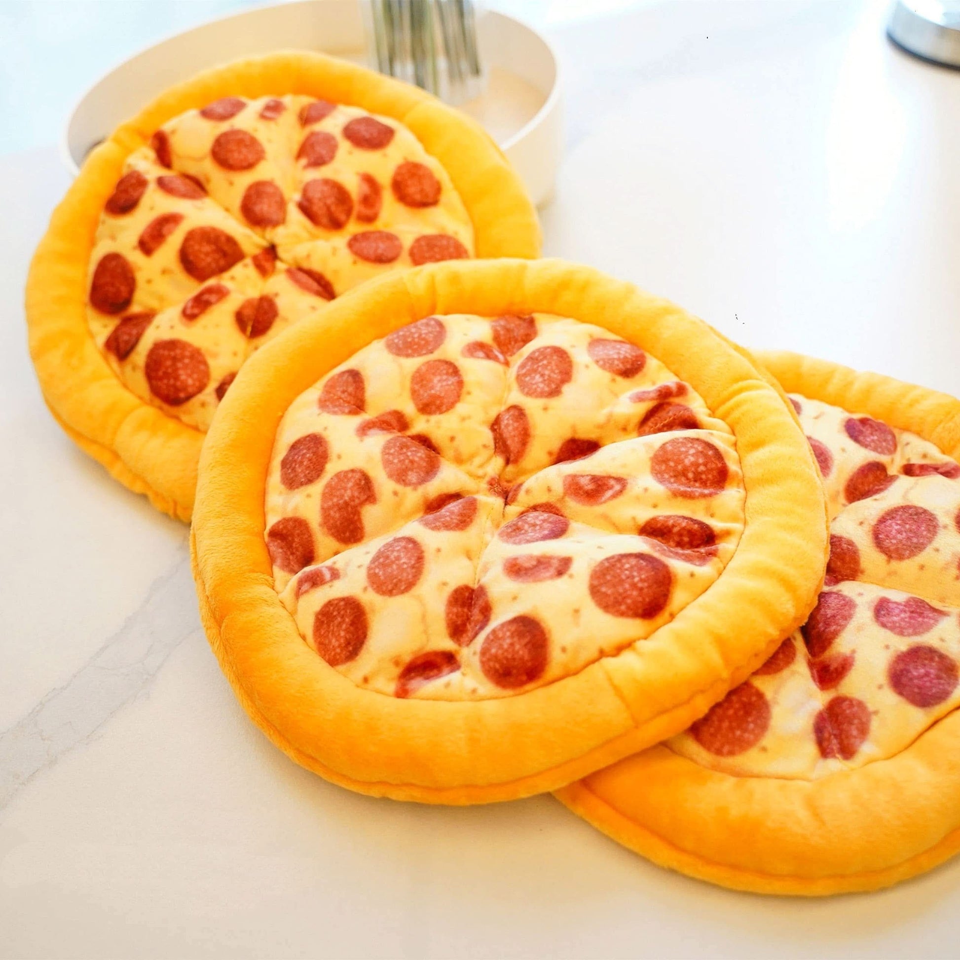 Interactive Pizza Plush Dog Toy – Squeaky Chew