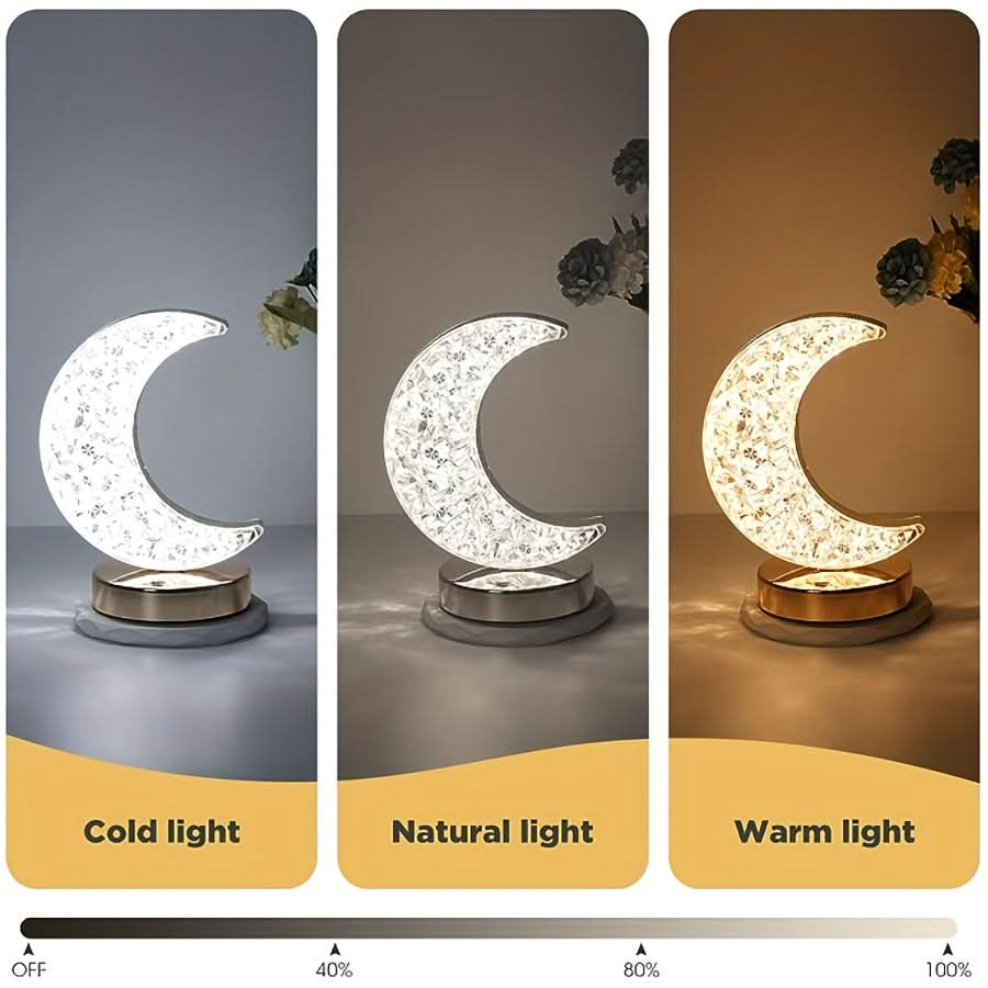 3-Color Dimmable Crystal Touch Lamp