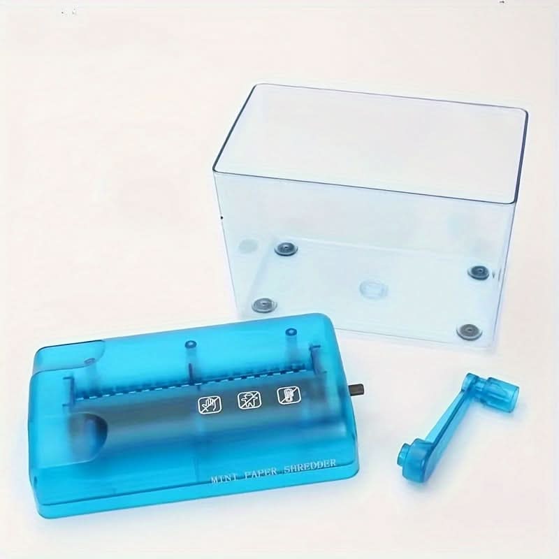Manual Mini Paper Shredder – Compact Hand Crank Shredder
