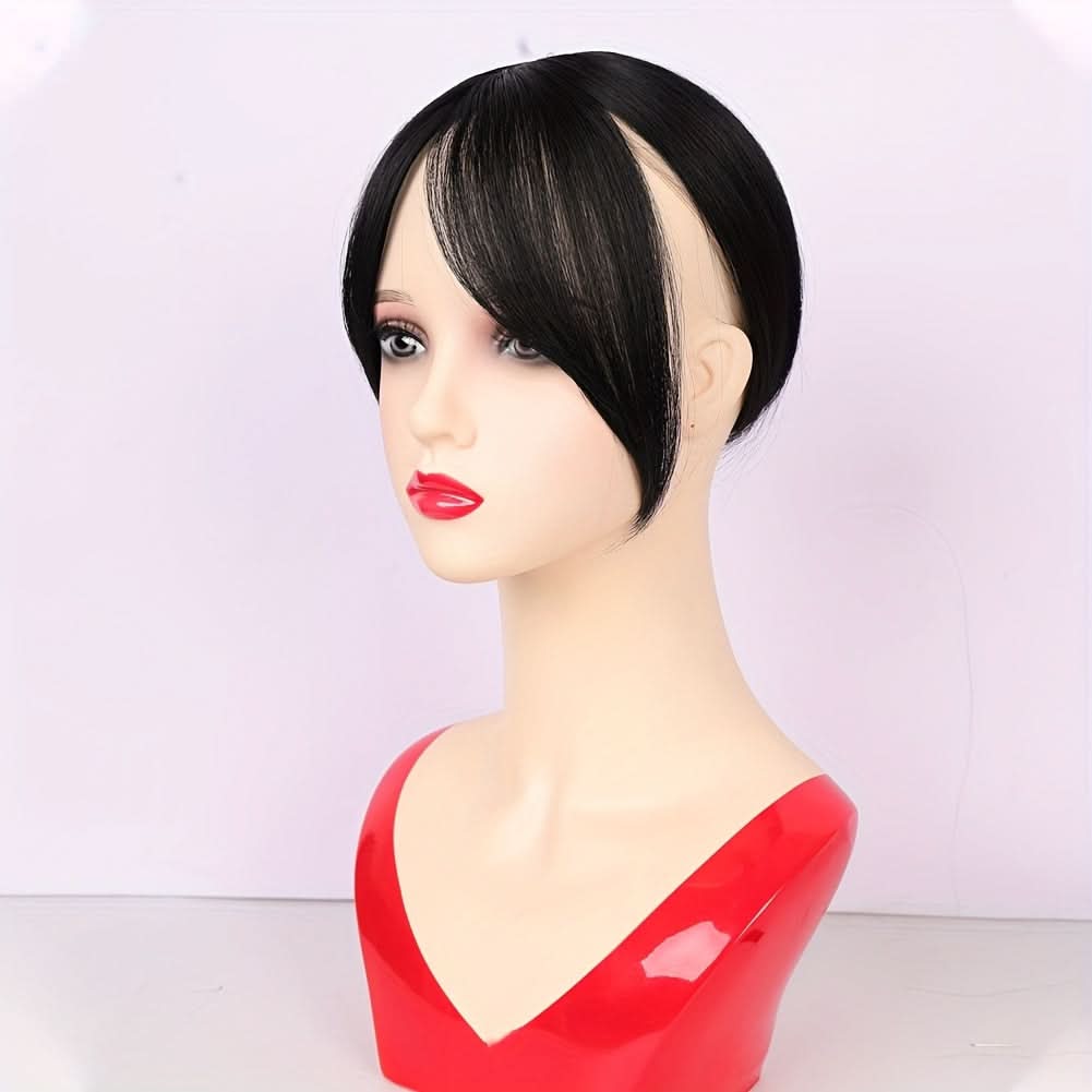 Synthetic Partial Curtain Bangs Hair Piece – Volume & Gray Coverage