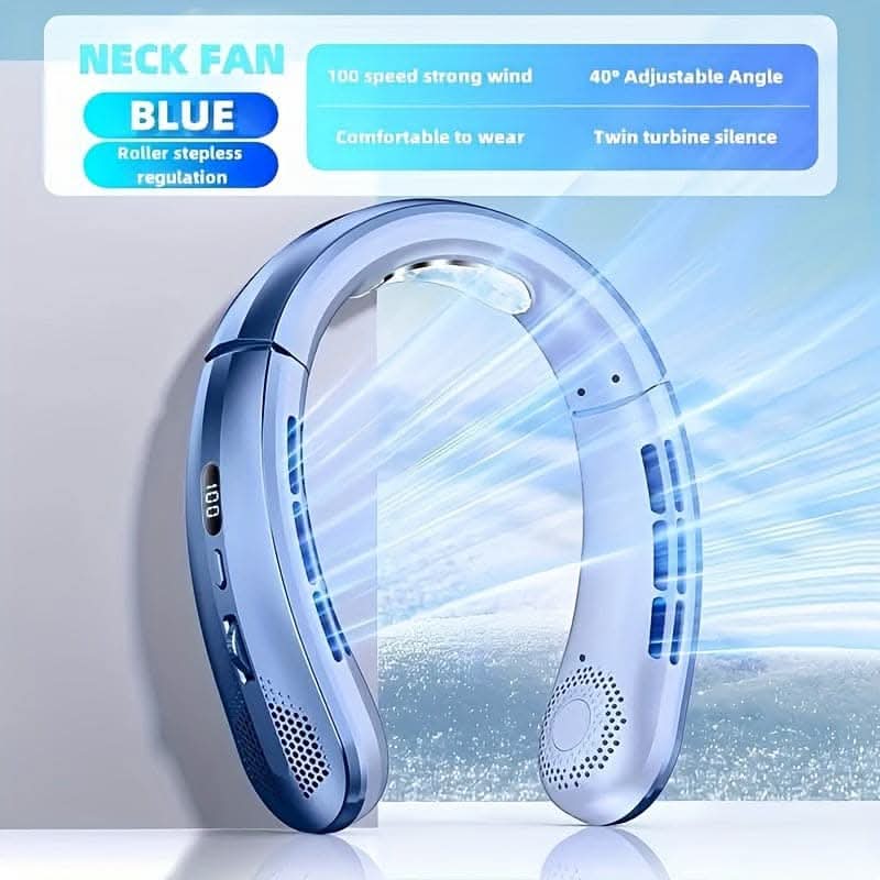 Adjustable Portable Neck Fan – Dual Cooling Design