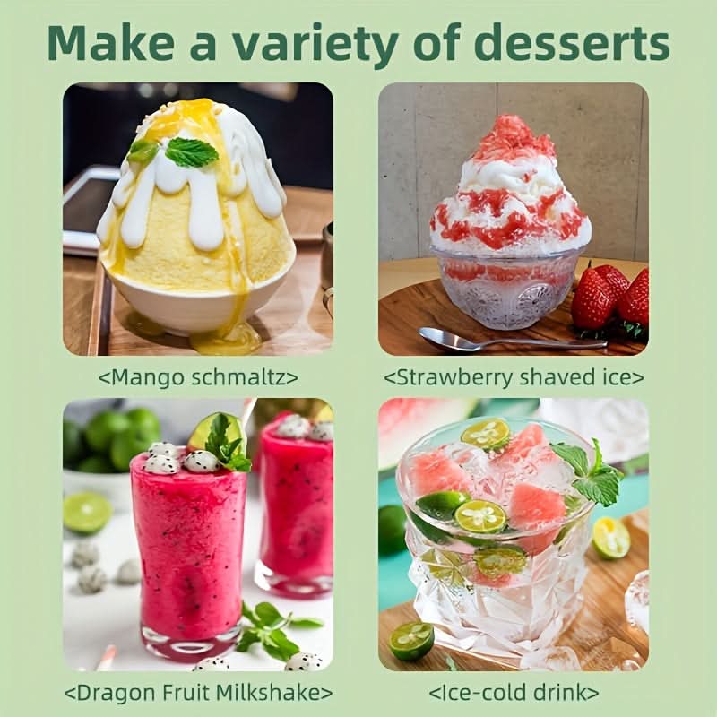 Electric Shaved Ice Machine – Portable Ice Crusher for Snow Cones