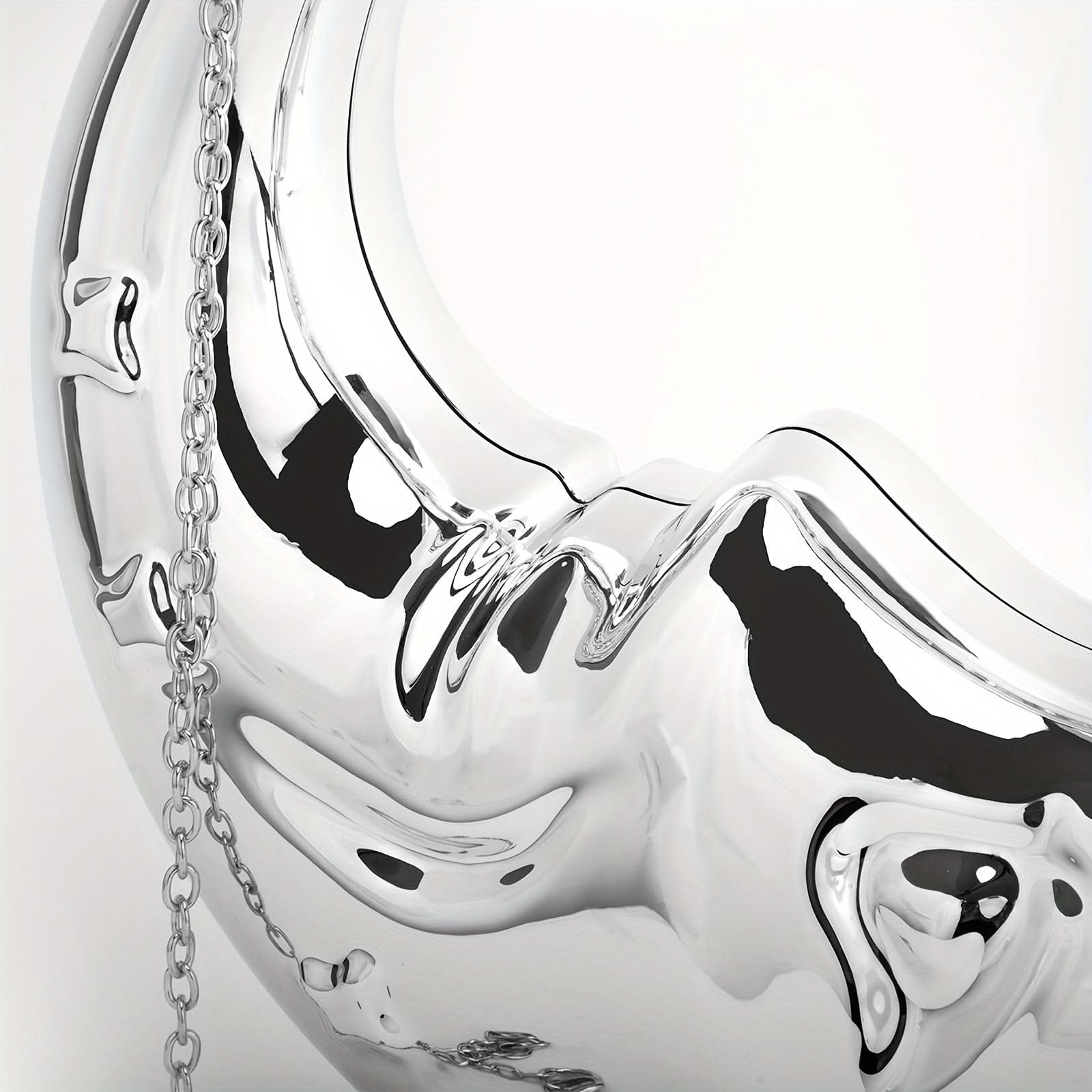 Luxurious Moon-Shaped Clutch, Sequin Fantasy Evening Bag