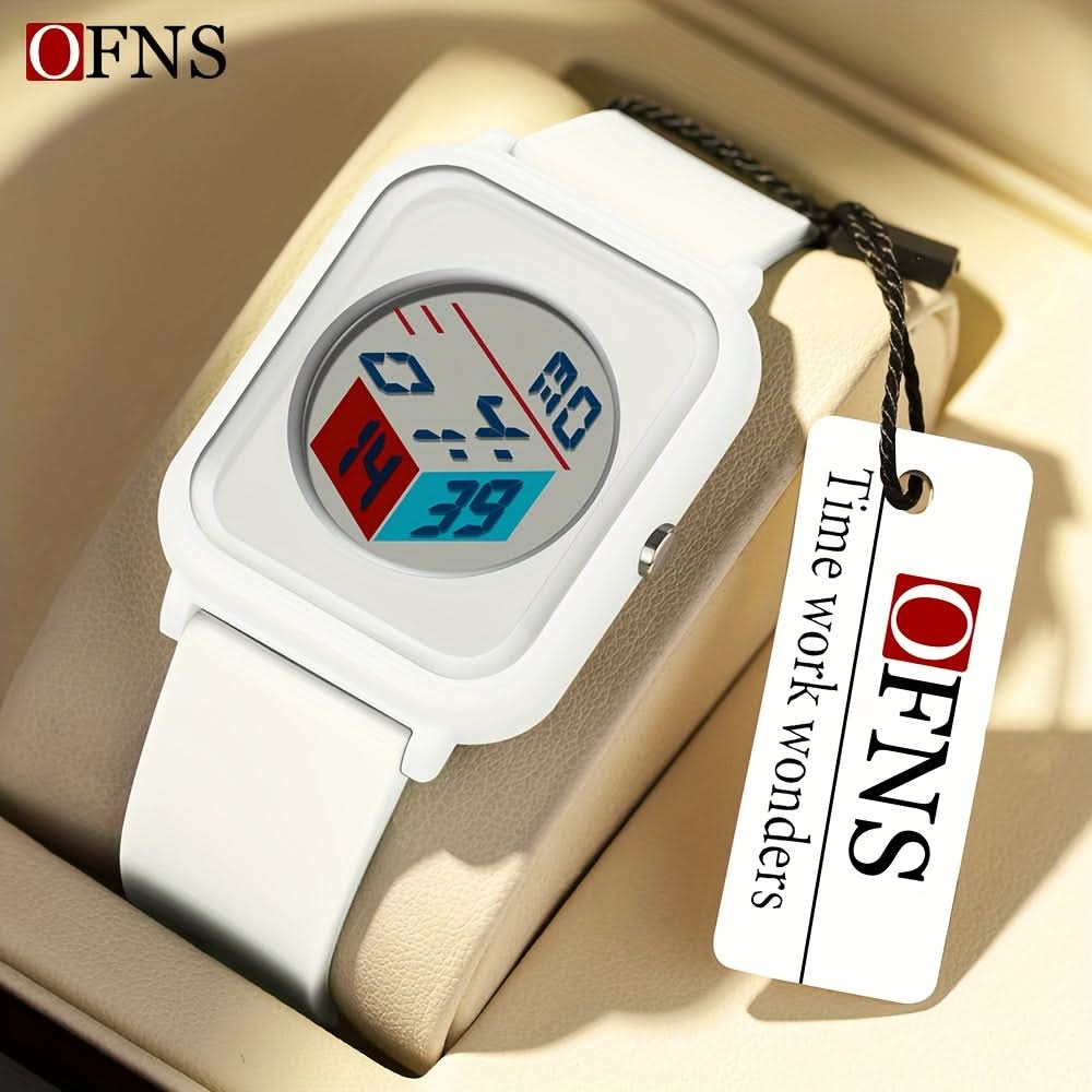 Men's Square Electronic Watch - Waterproof, Night Light