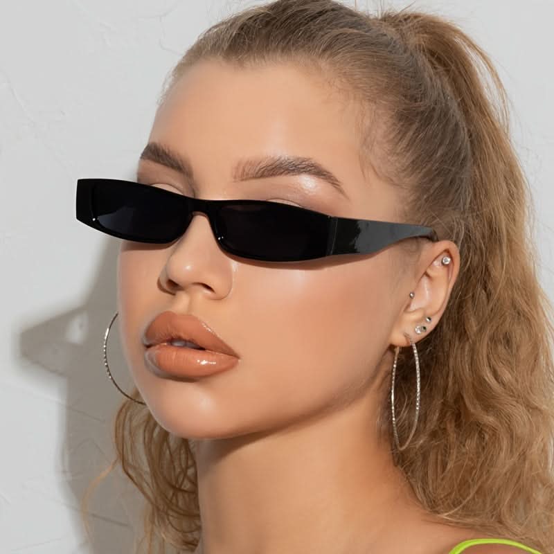 Retro Rectangle Mirrored Sunglasses for Women