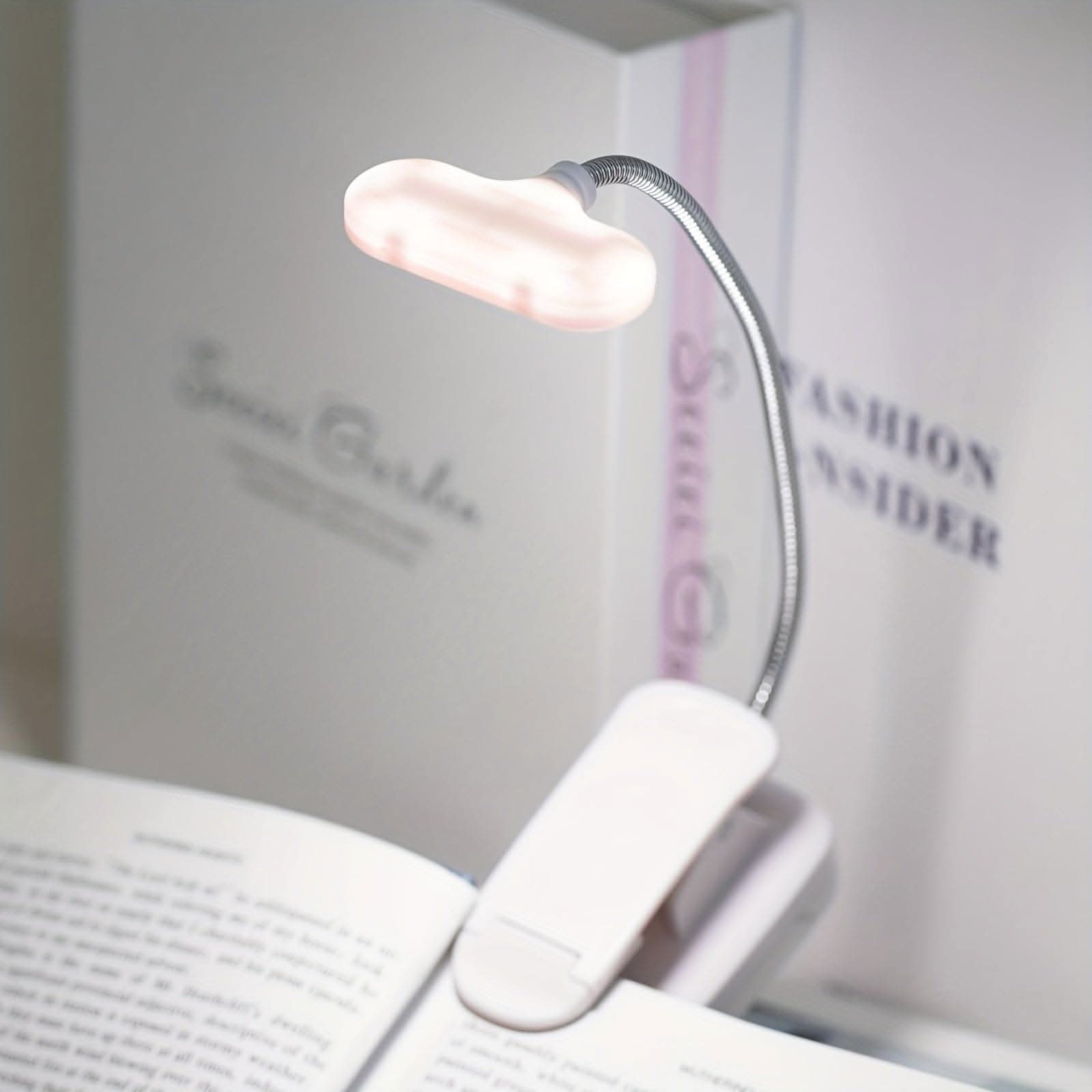 USB Rechargeable Clip-On Book Light – Flexible LED Reading Light for Books