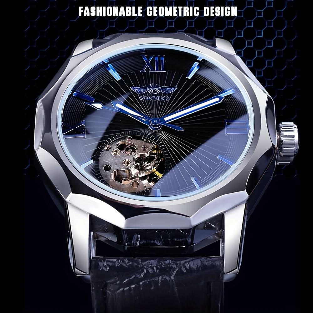 Luxury Men’s Skeleton Mechanical Wristwatch