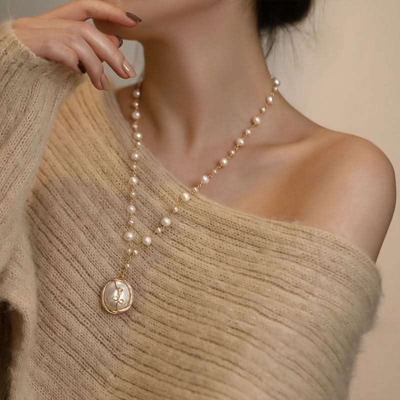 Vintage Baroque Freshwater Pearl Necklace