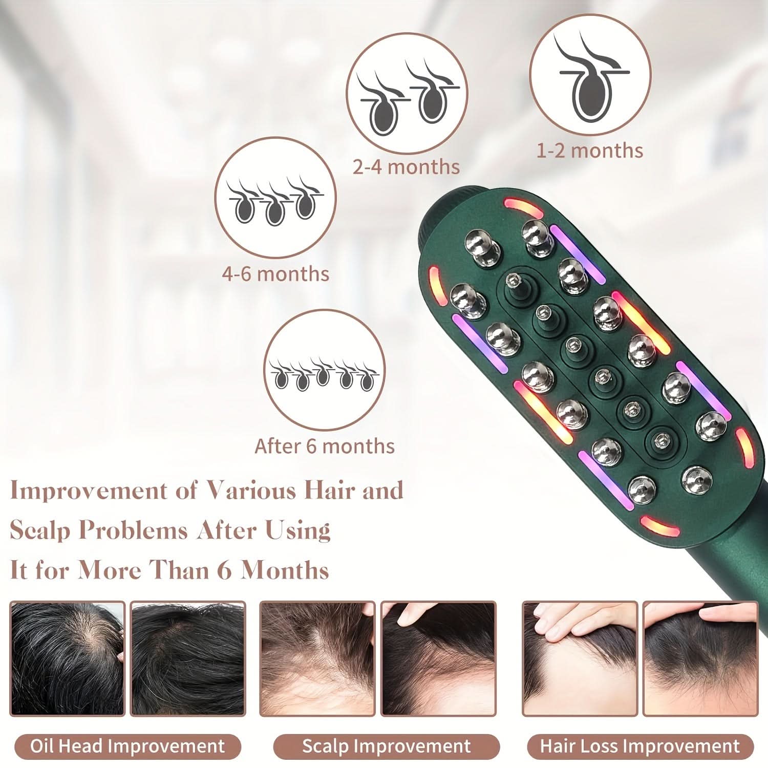 USB Rechargeable Hair Oil Applicator Comb