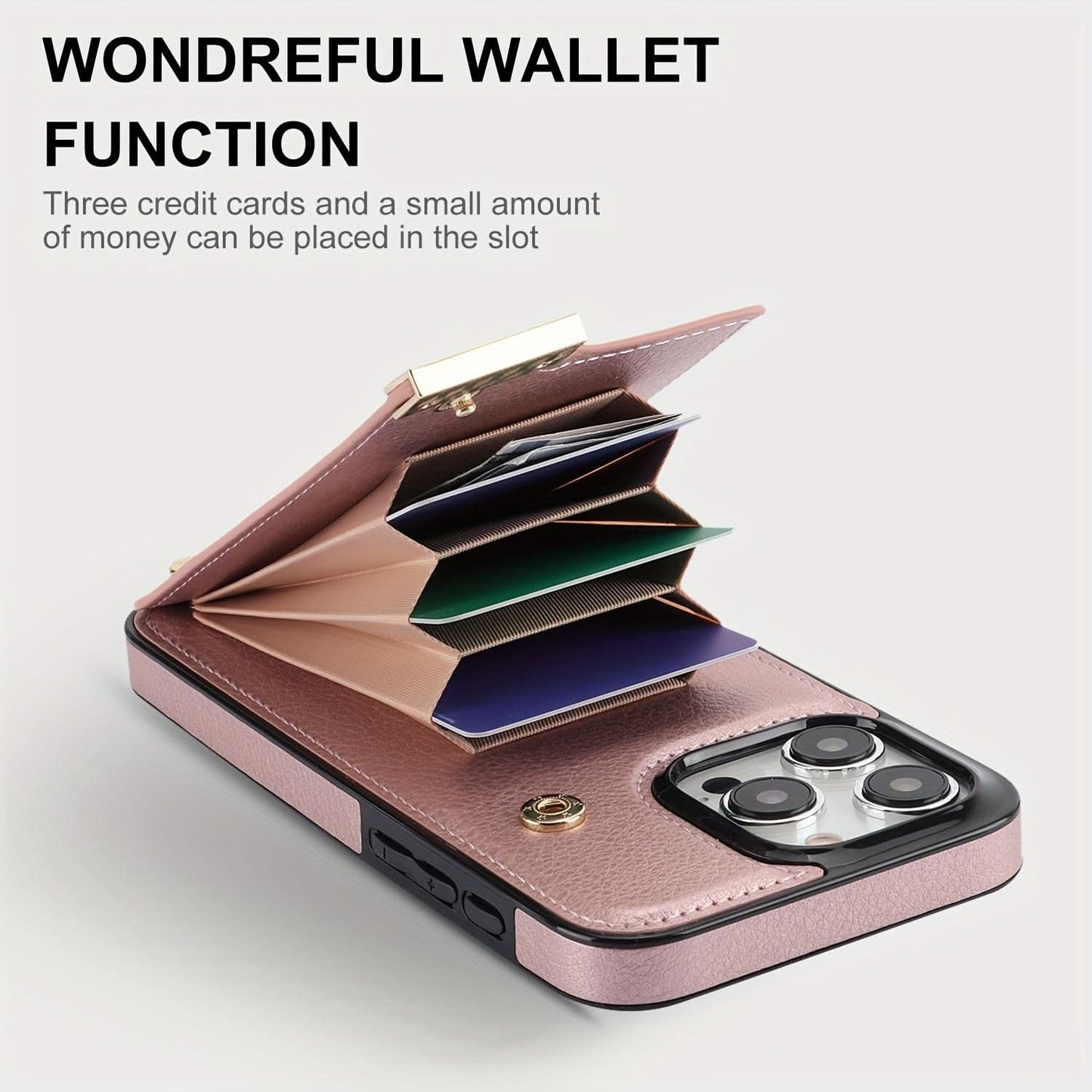 Retro Faux Leather iPhone Case with Card Slot