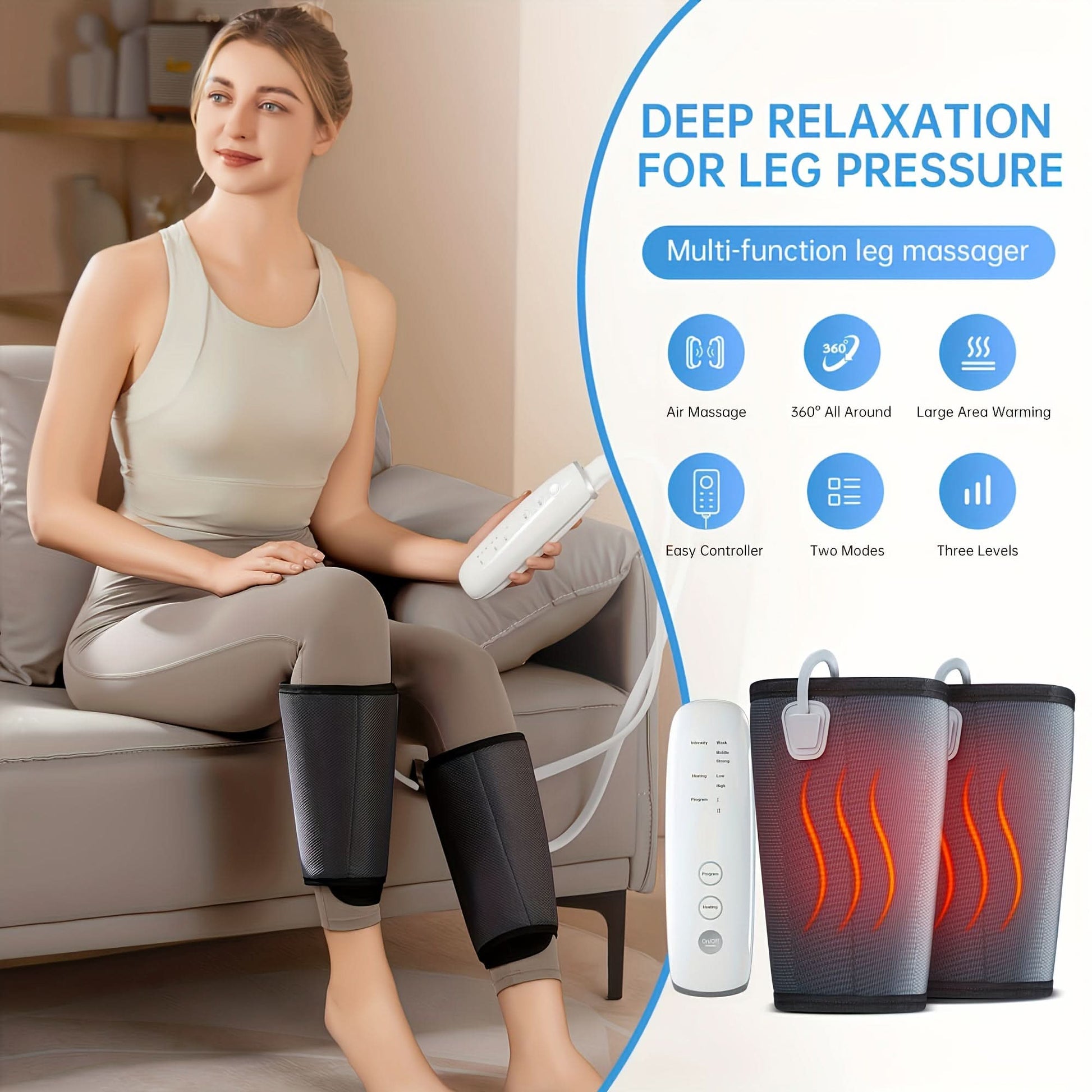 Air Compression Leg Massager for Circulation