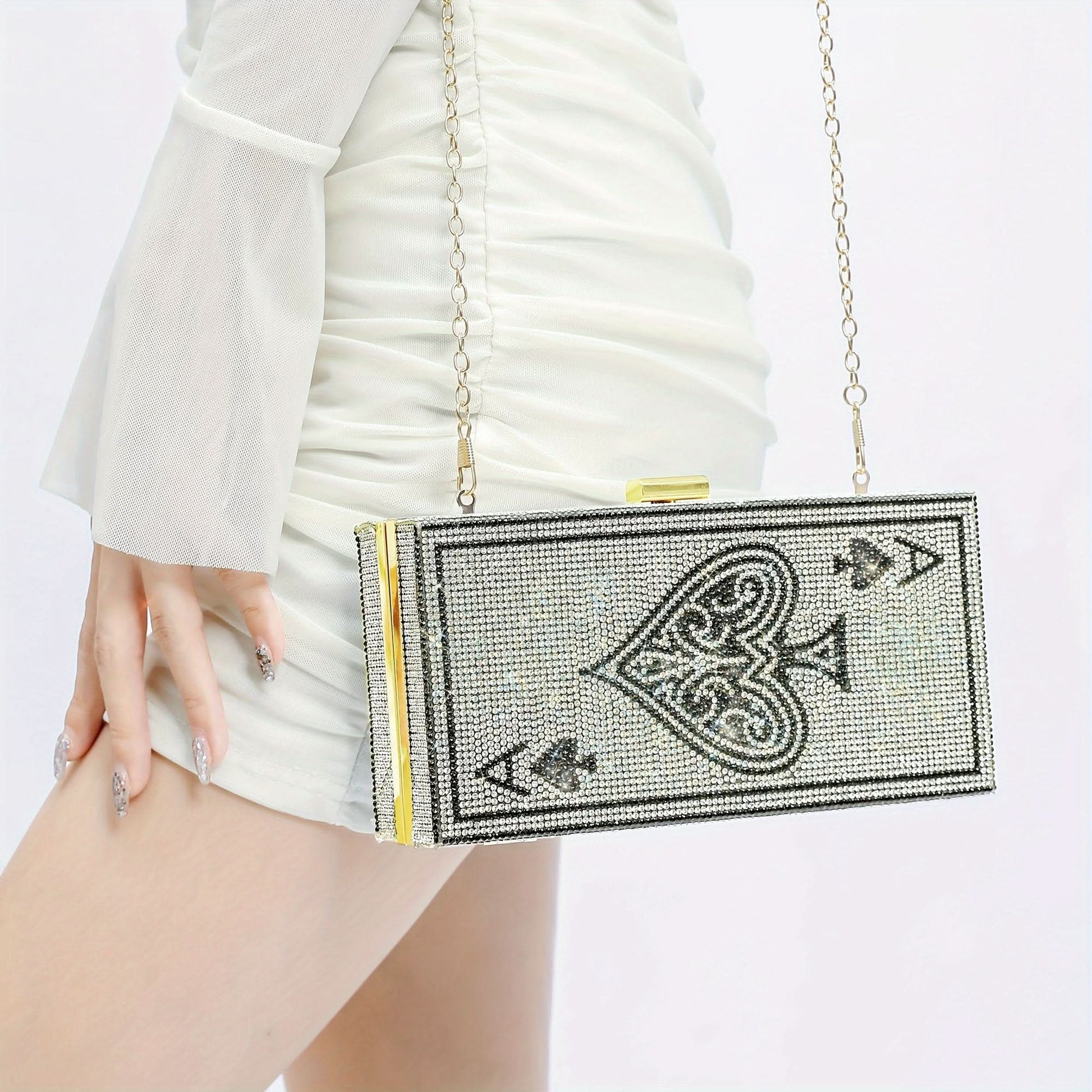 Mini Glitter Kiss Lock Party Clutch