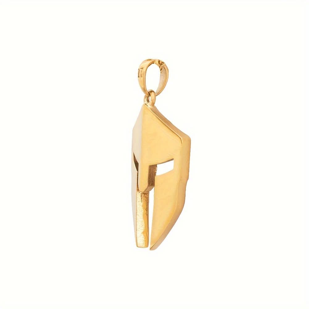 Stainless Steel Spartan Helmet Pendant Necklace