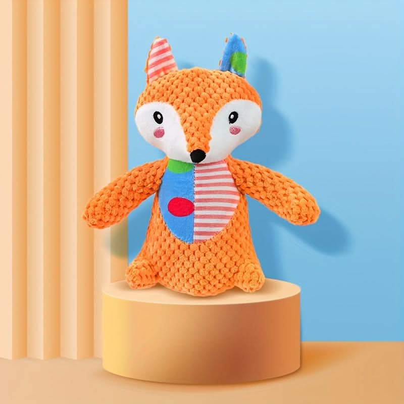 Squeaky Dog Toys Assortment with Crinkle Paper – Plush Animal Stuffed Toy