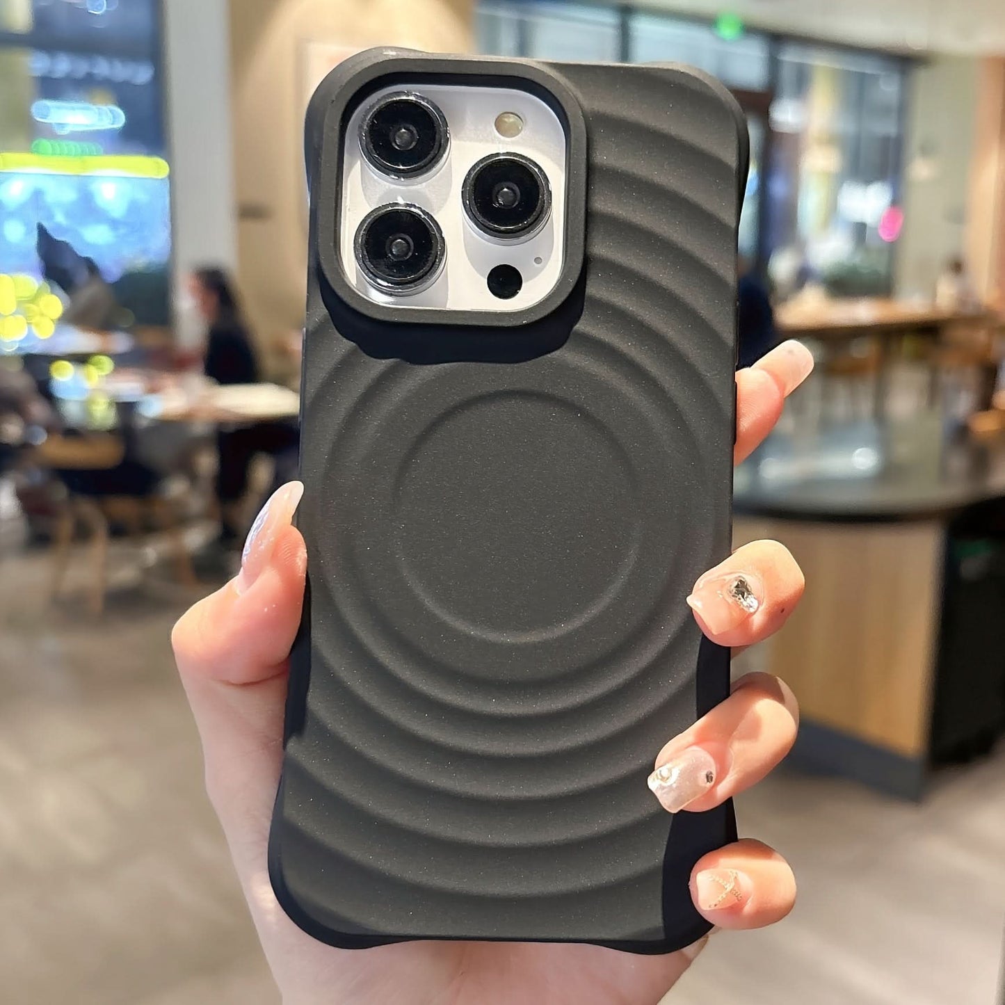 Magnetic Silicone Ripple iPhone Case