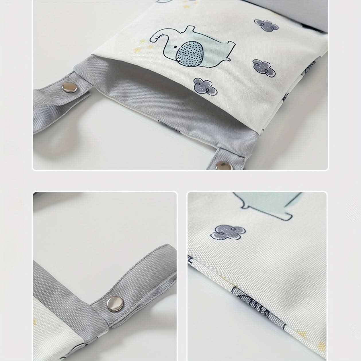 Small Elephant Diaper Storage Bag – Multifunctional Stroller Hanging Organizer
