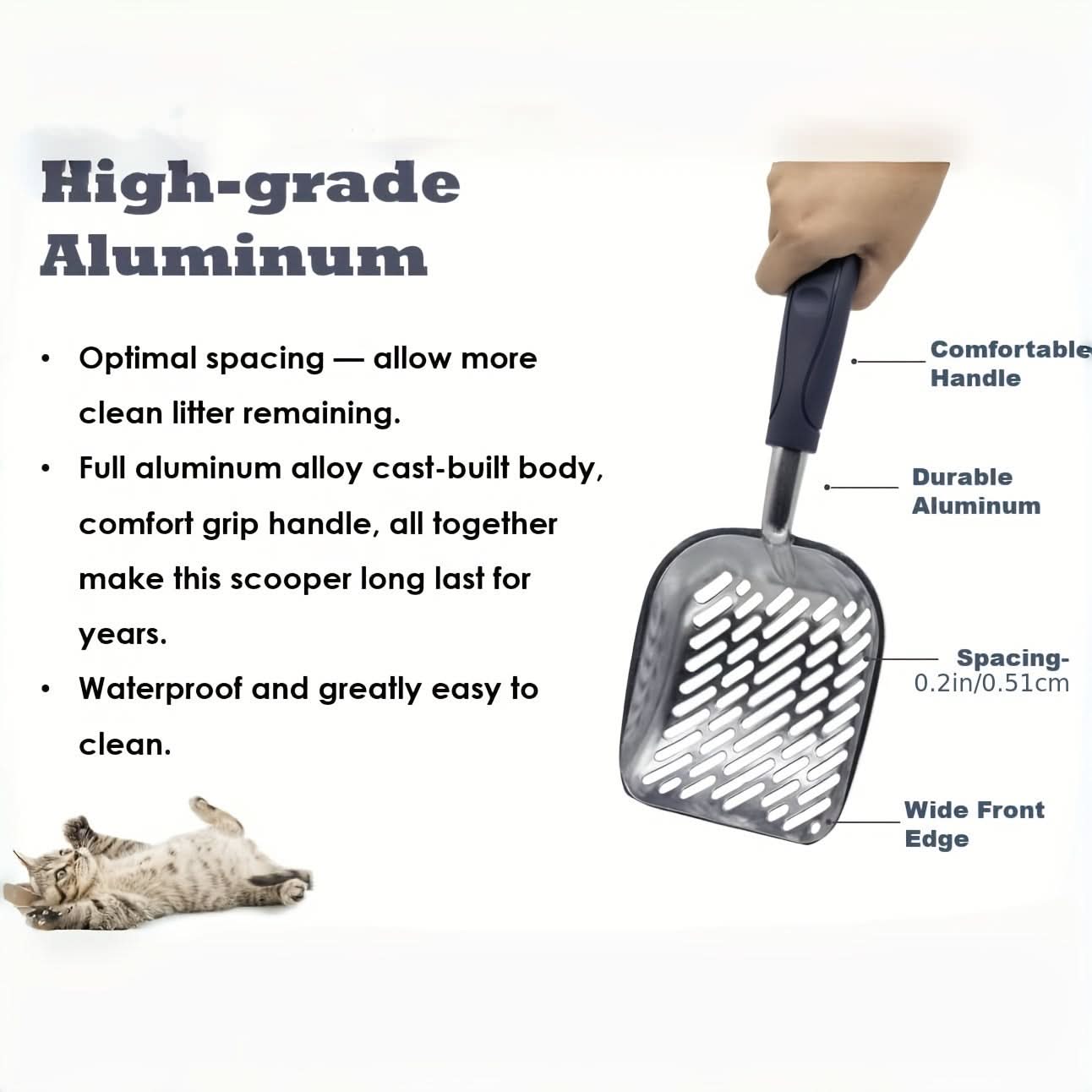 Durable Cat Litter Scoop with Holder