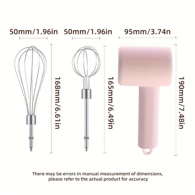 USB Charging Stainless Steel Whisk