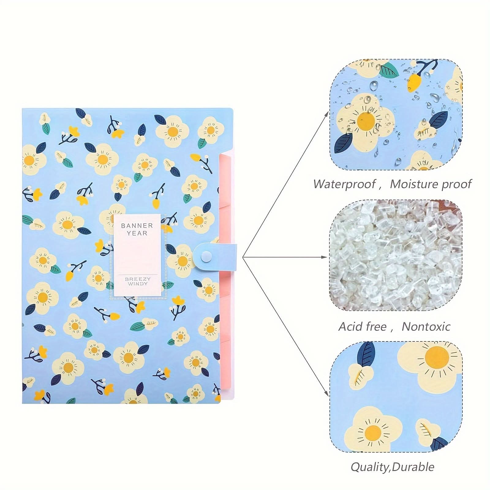 Waterproof Accordion File Folders