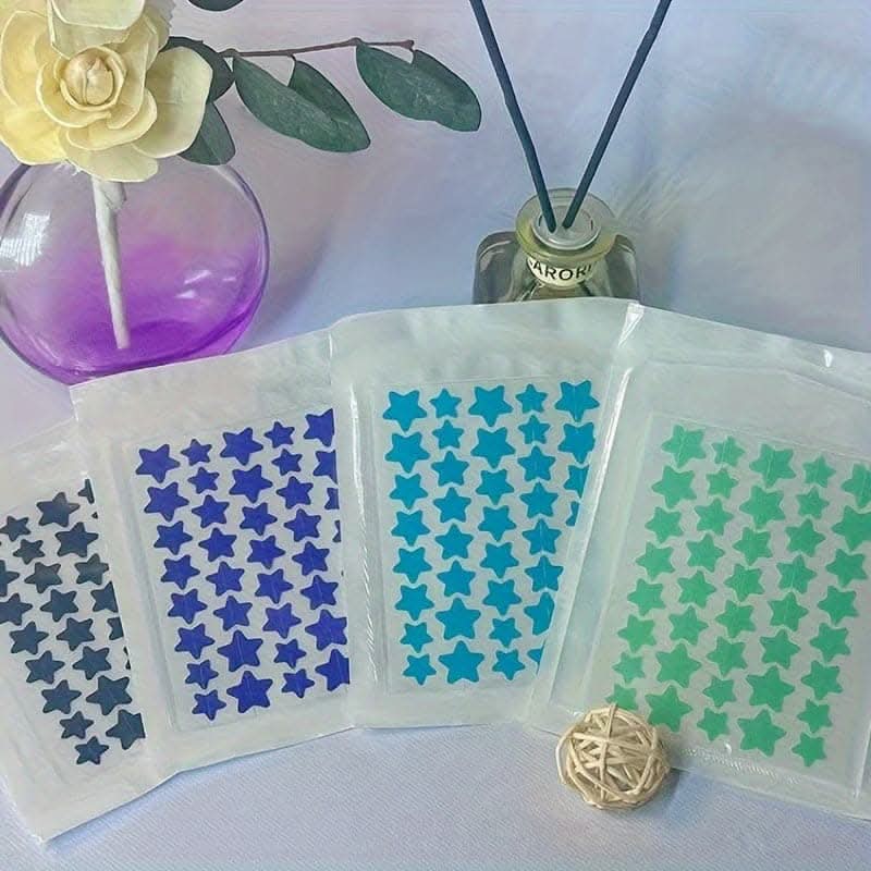 Single Pack of 40 Colorful Star & Heart Acne Patches - Skin-Safe Hydrocolloid Pimple Stickers