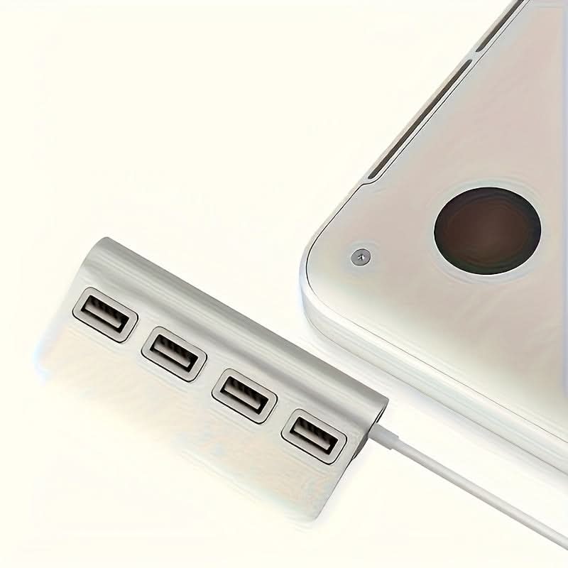 Aluminum USB 2.0 Hub with 4 Ports