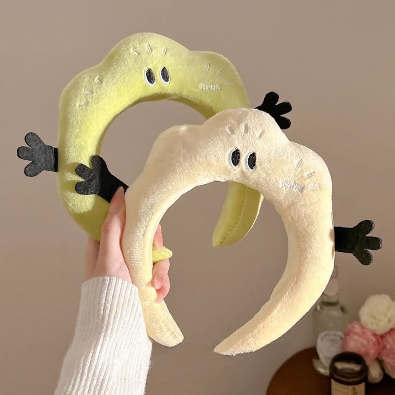 4pcs Plush Animal Ear Headbands, Non-Slip Hair Hoops