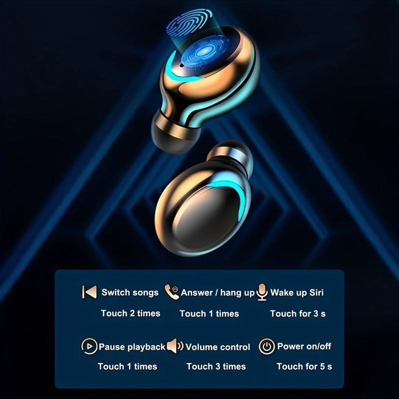 TWS Wireless Earbuds with Charging Case, Hi-Fi Stereo Sound