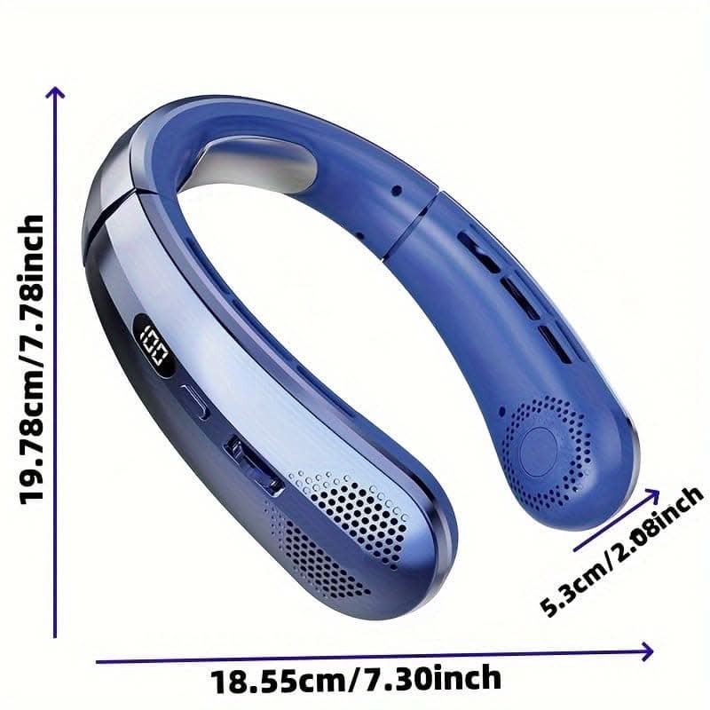 Adjustable Portable Neck Fan – Dual Cooling Design