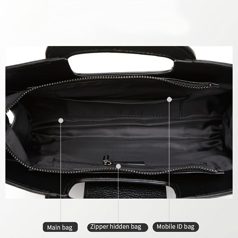 Crocodile Pattern Leather Clutch - Chain Strap Bag