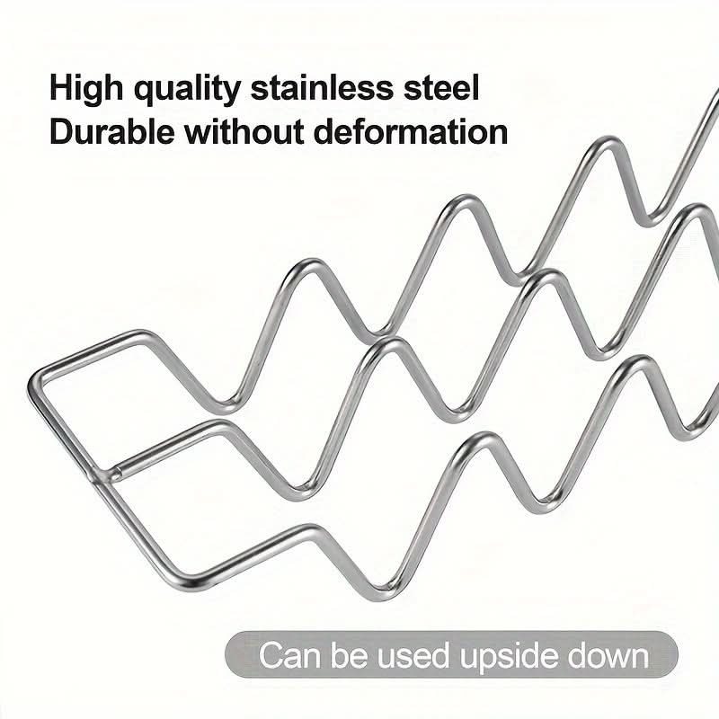 Stainless Steel Taco Holder Rack, 4-Slot Stand