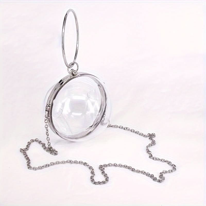 Transparent Acrylic Ball Clutch Crossbody Bag
