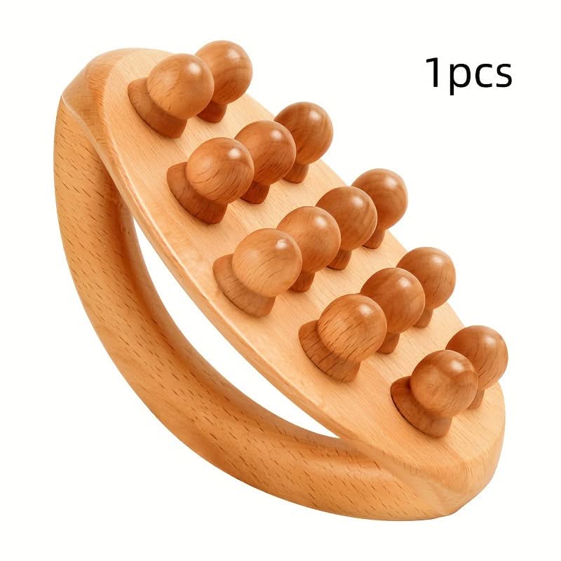 Wood Gua Sha Massage Sticks – 12 Bead Design