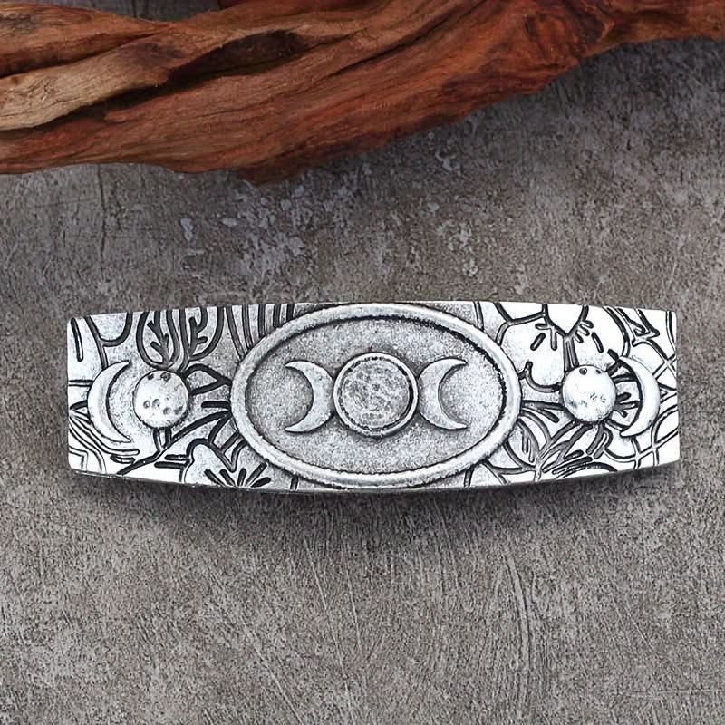 Vintage Floral Metal Hair Barrette for Women