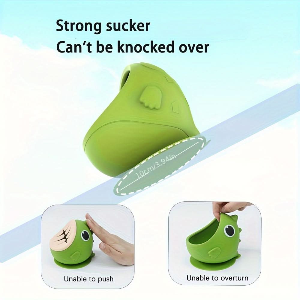 Silicone Snack Bowl with Suction Base – Spill-Proof Baby Feeding Bowl