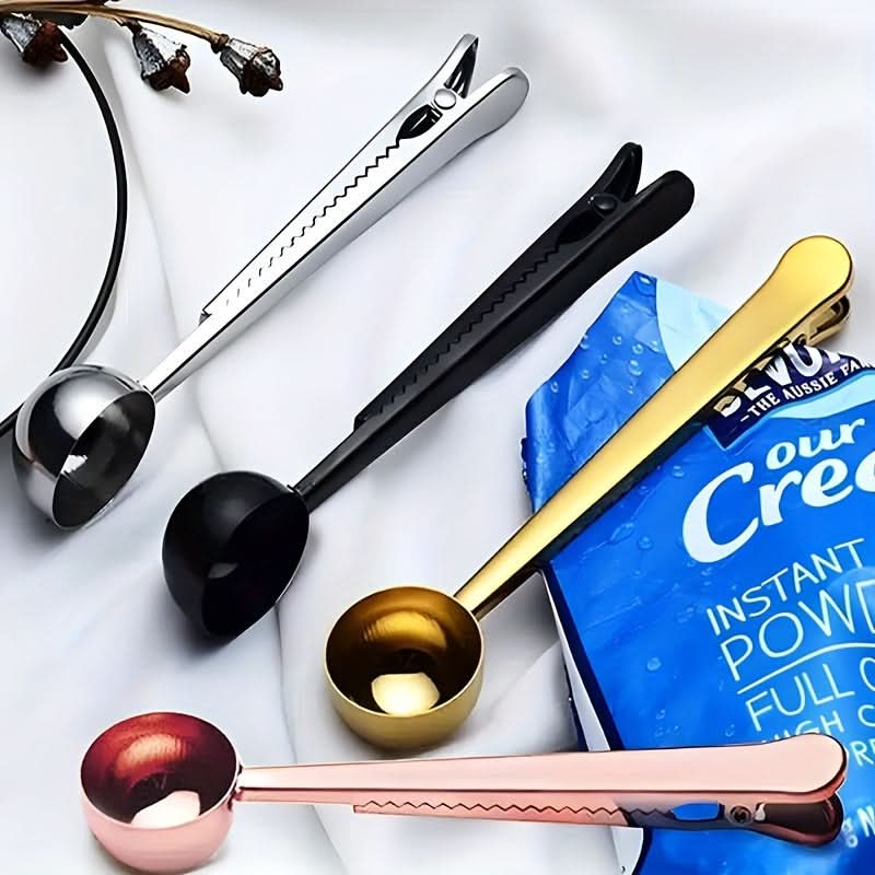 15ml Stainless Steel Coffee Scoop with Clip