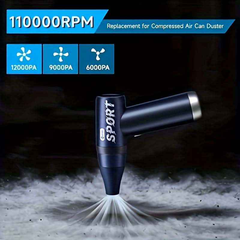 Compact USB-Powered Hair Dryer – Lightweight Temperature Control & Central Nozzle