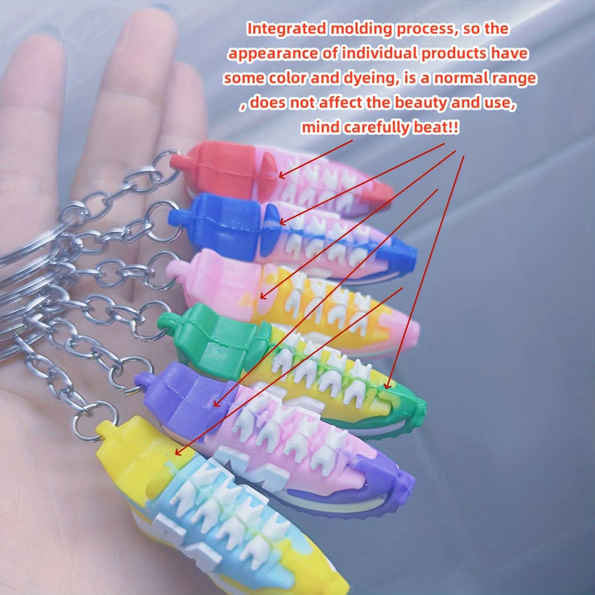 6-Pack Mini Sneaker Keychain Set – Sporty Charms