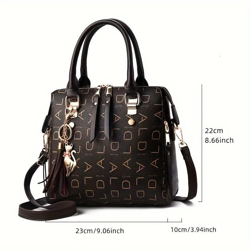 Fashion Top Handle Satchel Bag – Trendy Crossbody, Casual Handbag