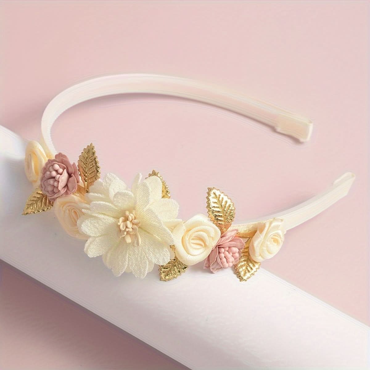 Vintage Floral Leaf Hair Band for Women