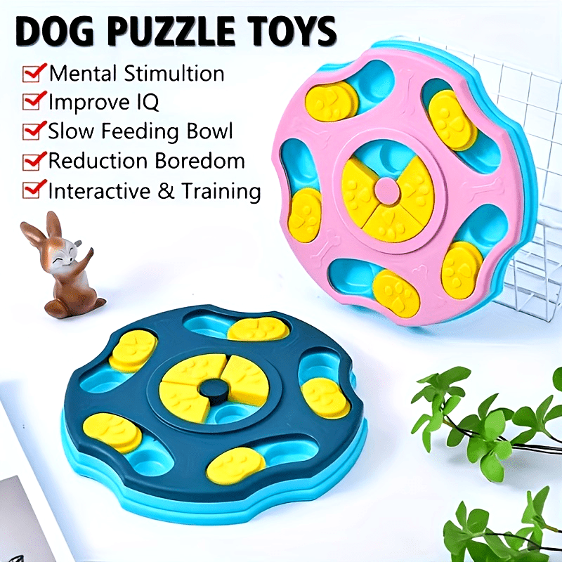 Turquoise Slow Feeder Dog Bowl Maze