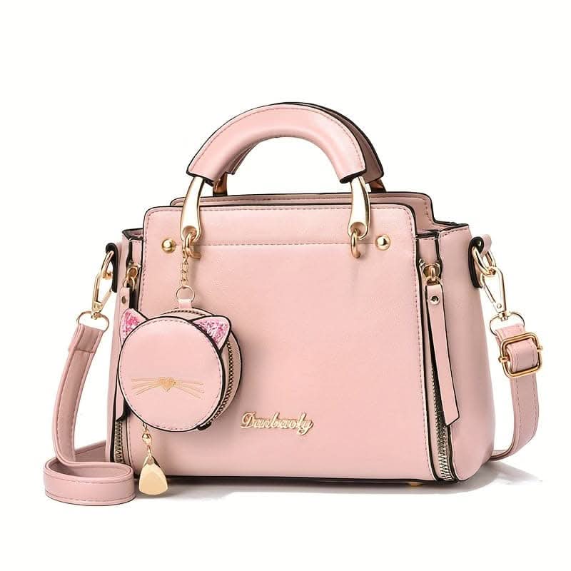 Versatile Faux Leather Shoulder & Crossbody Purse For Women