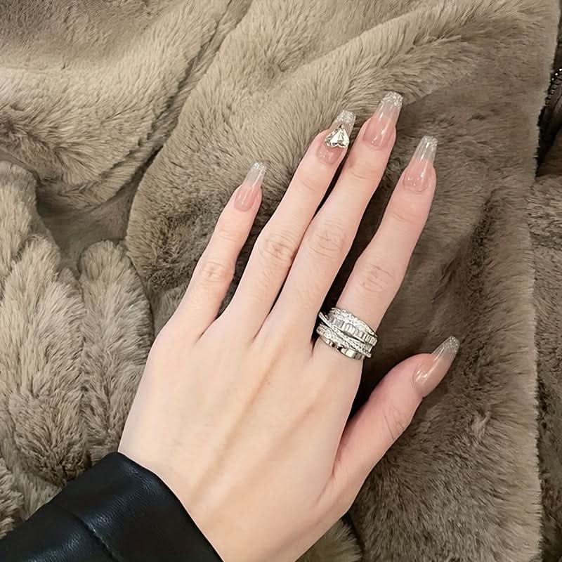 Delicate Glitter Index Finger Ring