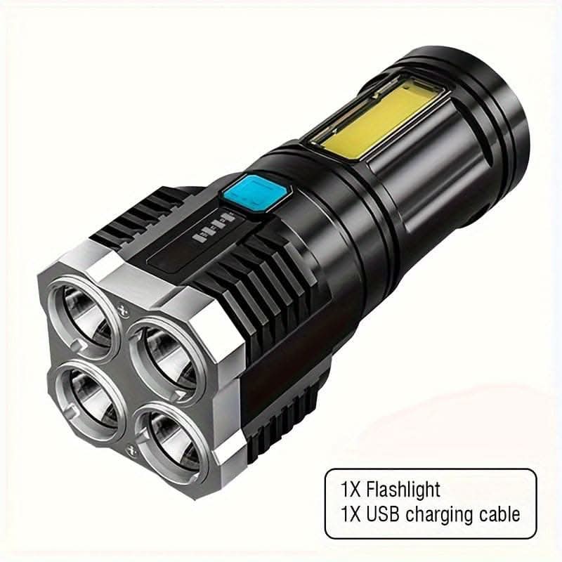 Staaricc USB Rechargeable LED Flashlight – 4 Modes
